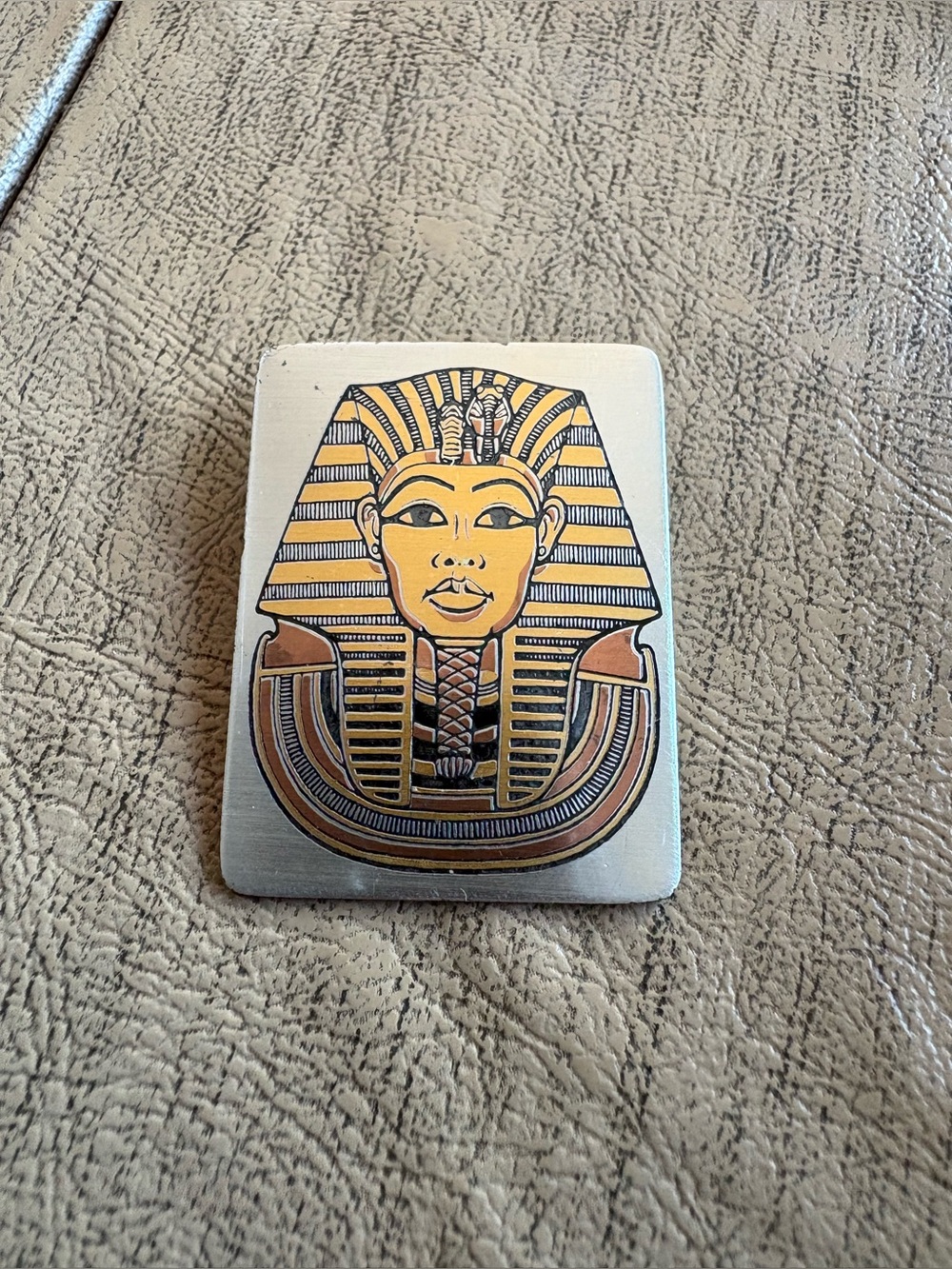 Reed and Barton Egyptian Pharaoh Decorative Magnet - Gold and Black